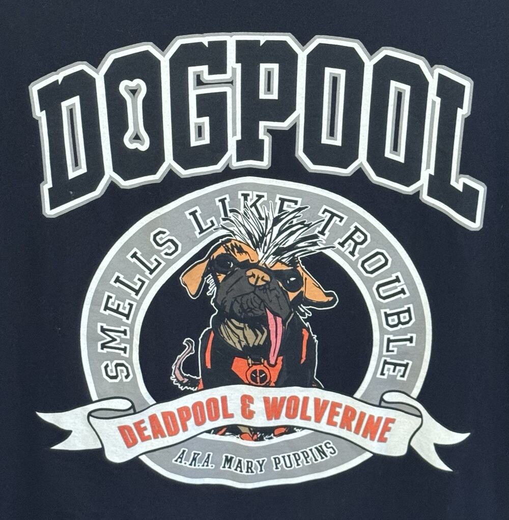 Marvel Comics Dogpool Deadpool & Wolverine Black T-shirt XL